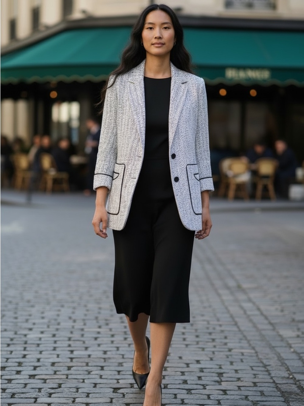 CABI Carol Anderson By Invitation Lightweight Code Blazer In Navy White Size 10